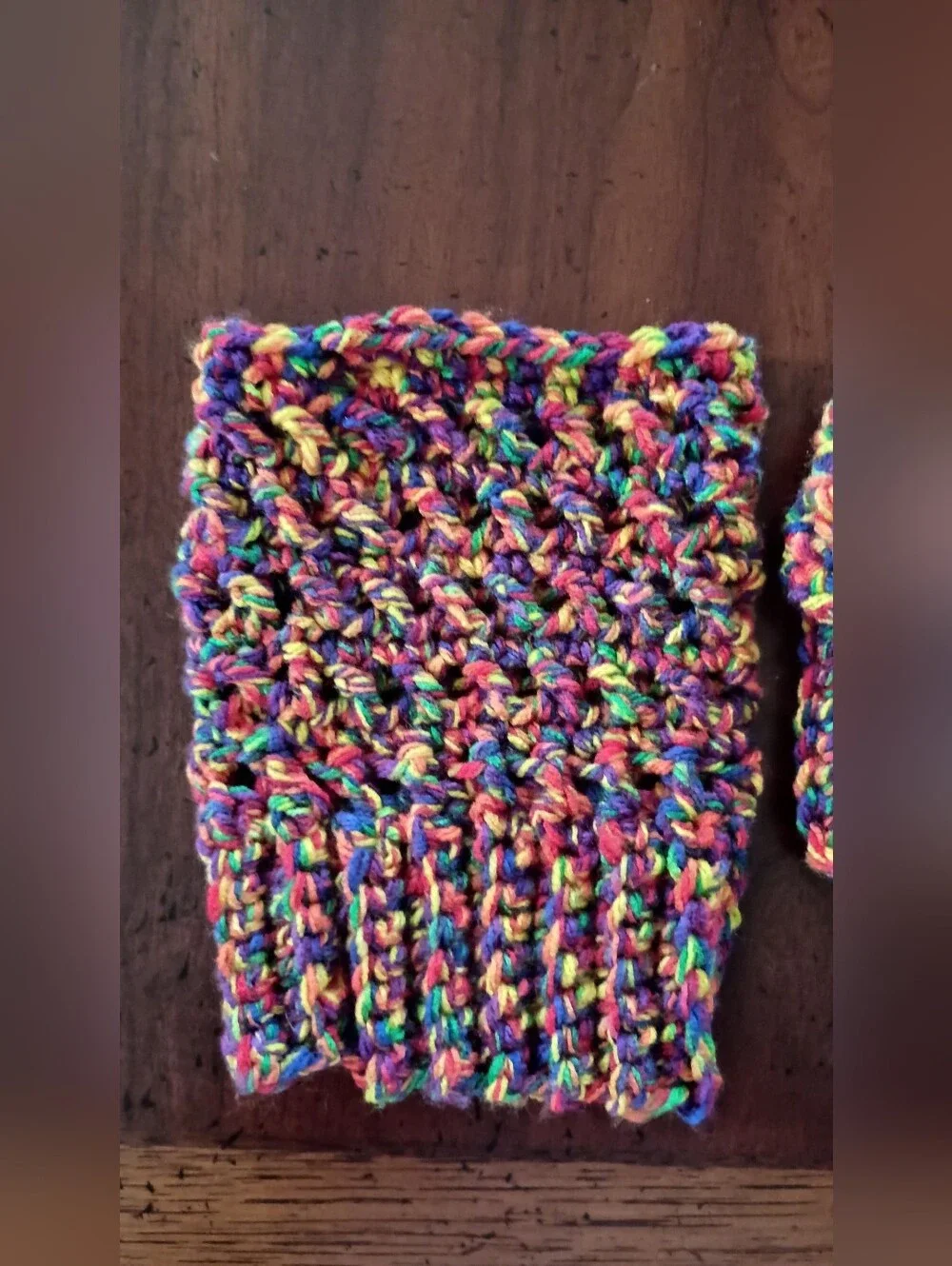 Handmade Multicolor Crochet Boot Cuffs - Women's Accessory